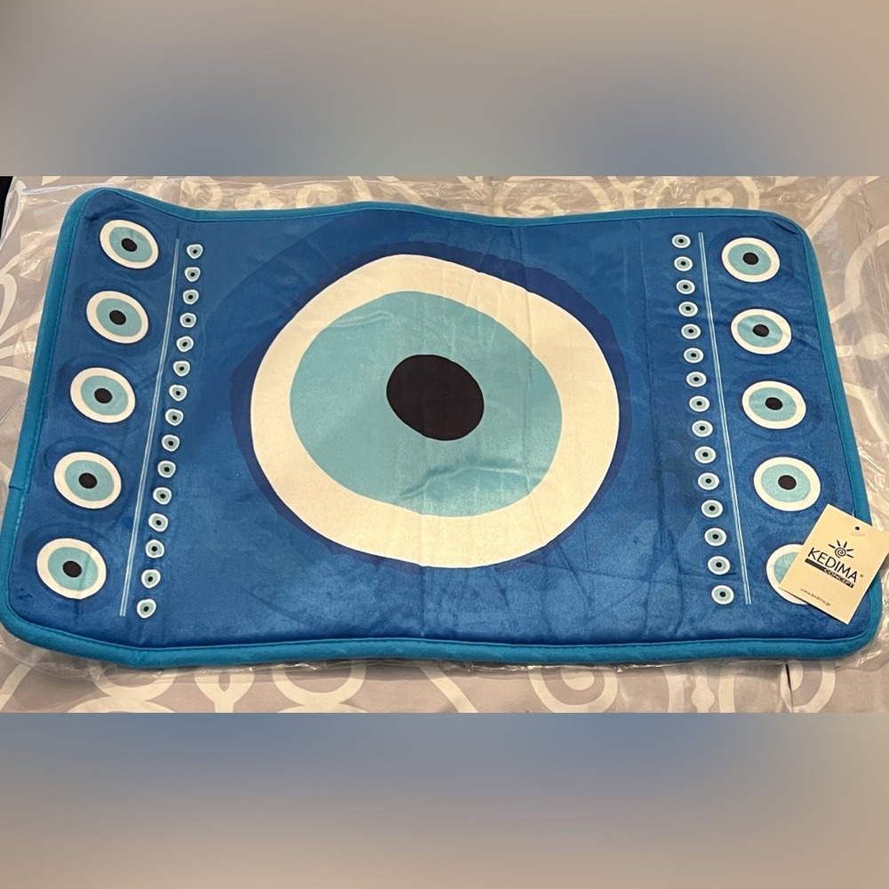 NWT Blue Evil Eye Bath Mat Kedima